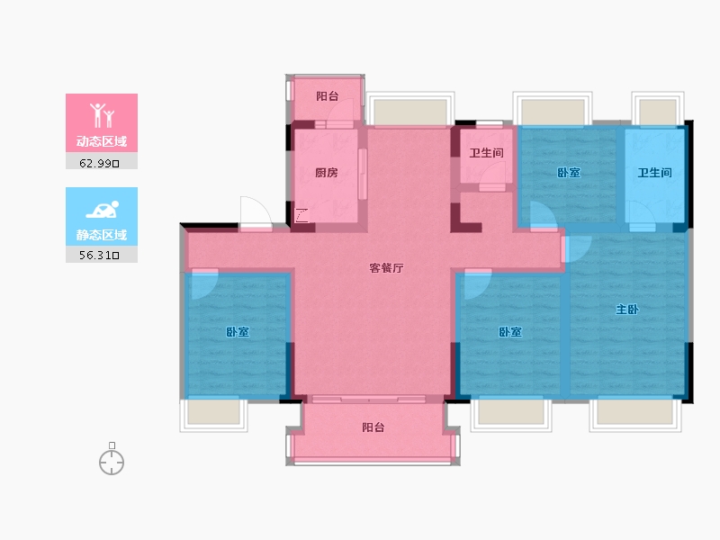 四川省-绵阳市-羌多娜溪院-105.18-户型库-动静分区