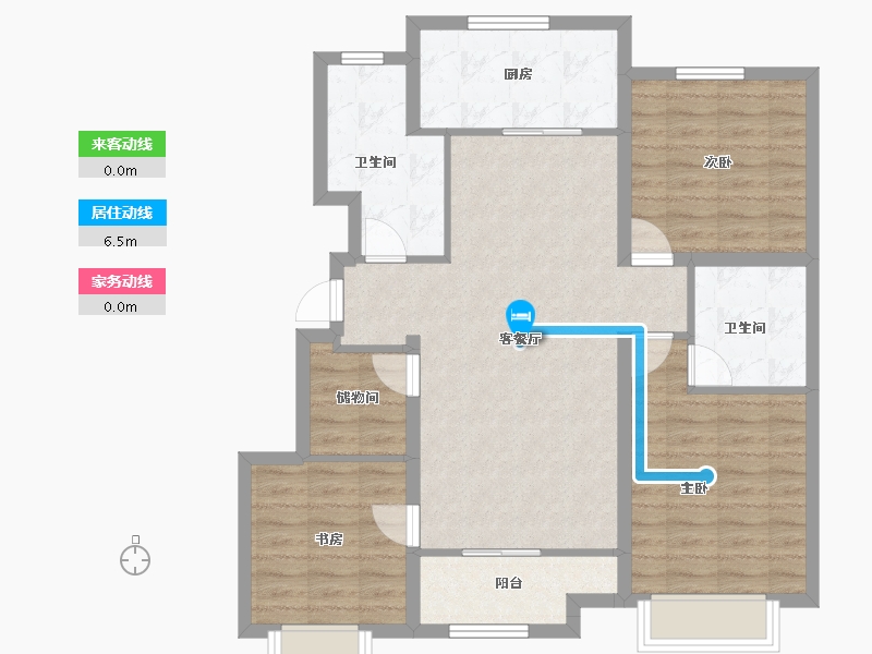 河北省-衡水市-滨湖玖號院-92.01-户型库-动静线