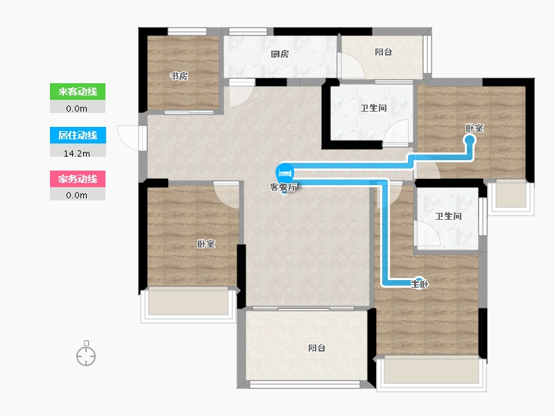 四川省-绵阳市-仁和春天二期青云上-87.12-户型库-动静线