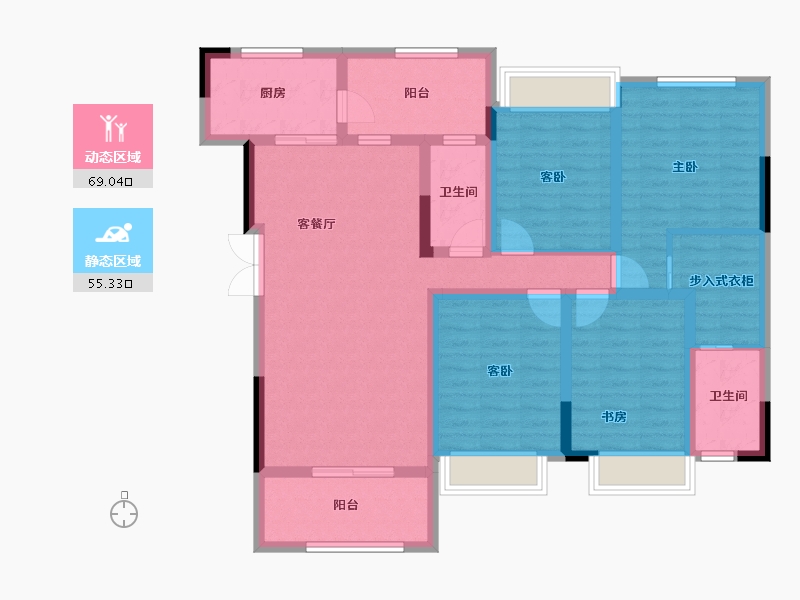 四川省-广元市-和成原著-109.95-户型库-动静分区