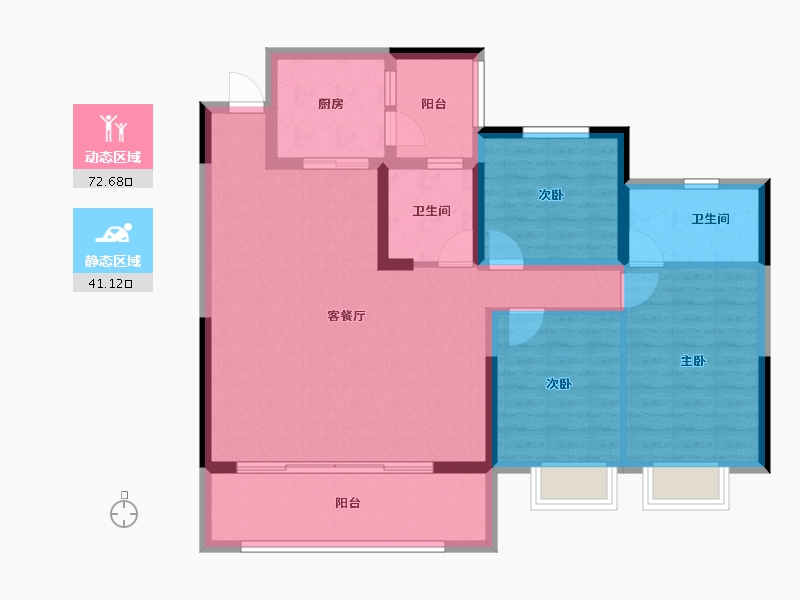 云南省-楚雄彝族自治州-万景彝海学府-102.31-户型库-动静分区