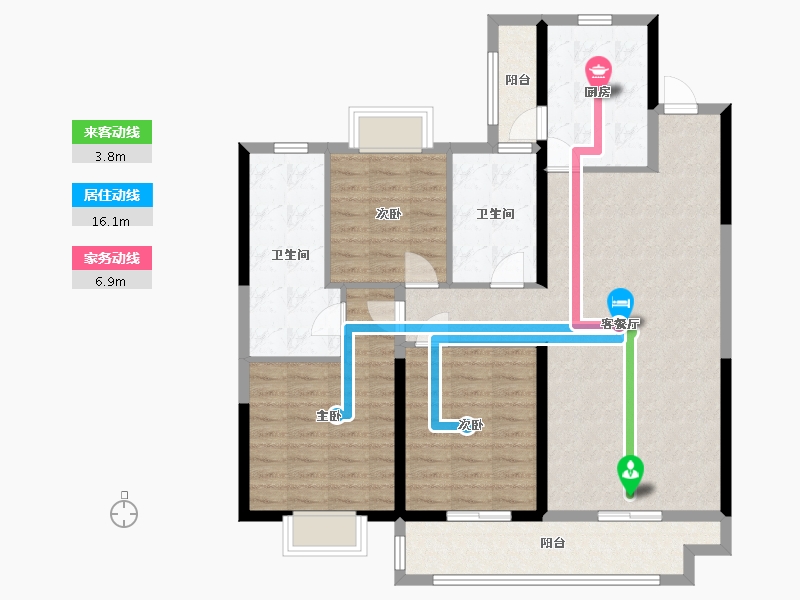 湖北省-鄂州市-中核城城市之光-110.00-户型库-动静线