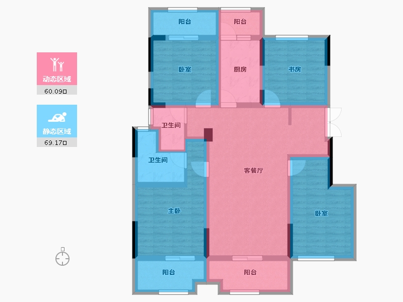 四川省-广元市-和成原著-113.57-户型库-动静分区