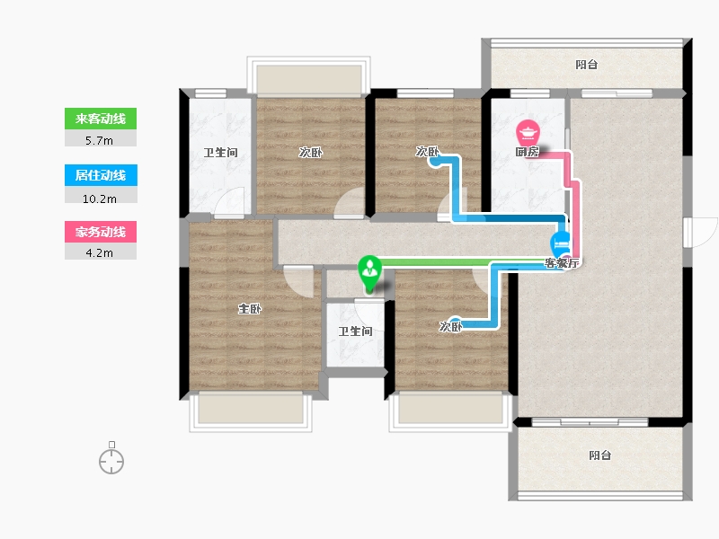 湖南省-郴州市-合—福东江首府-106.17-户型库-动静线