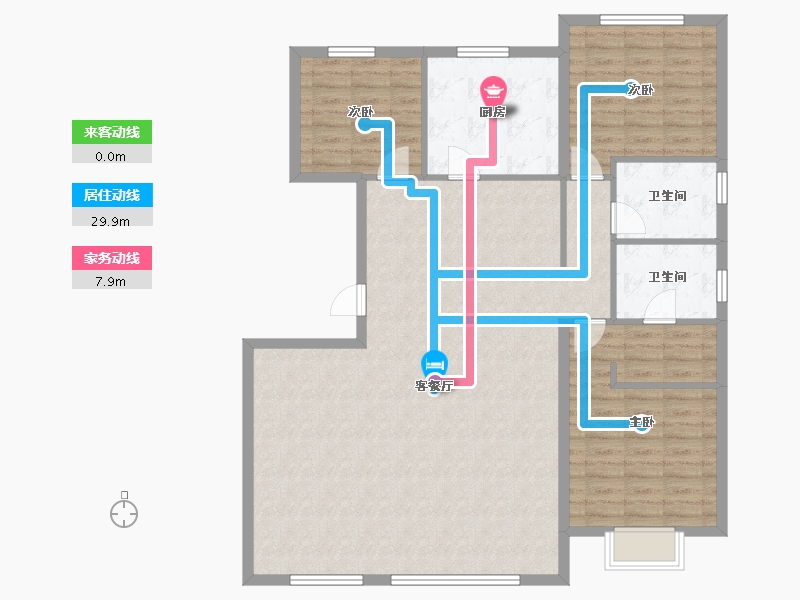 河北省-秦皇岛市-中冶德贤华府-125.23-户型库-动静线