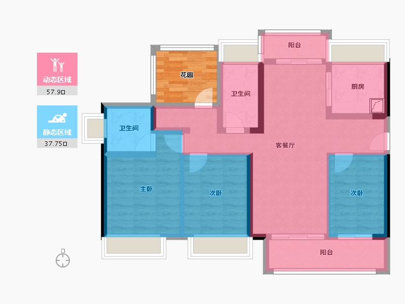 广东省-韶关市-保利时光印象-90.54-户型库-动静分区