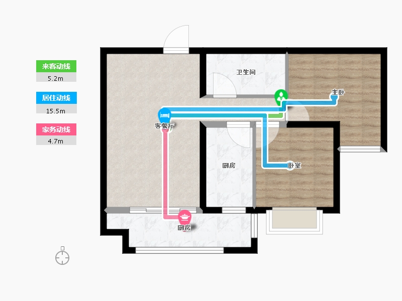 山东省-烟台市-万豪伊顿-67.21-户型库-动静线