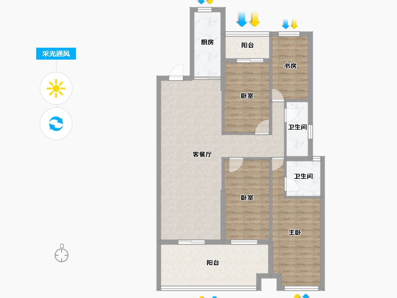 贵州省-黔西南布依族苗族自治州-景地·莱蒙悦府-107.69-户型库-采光通风