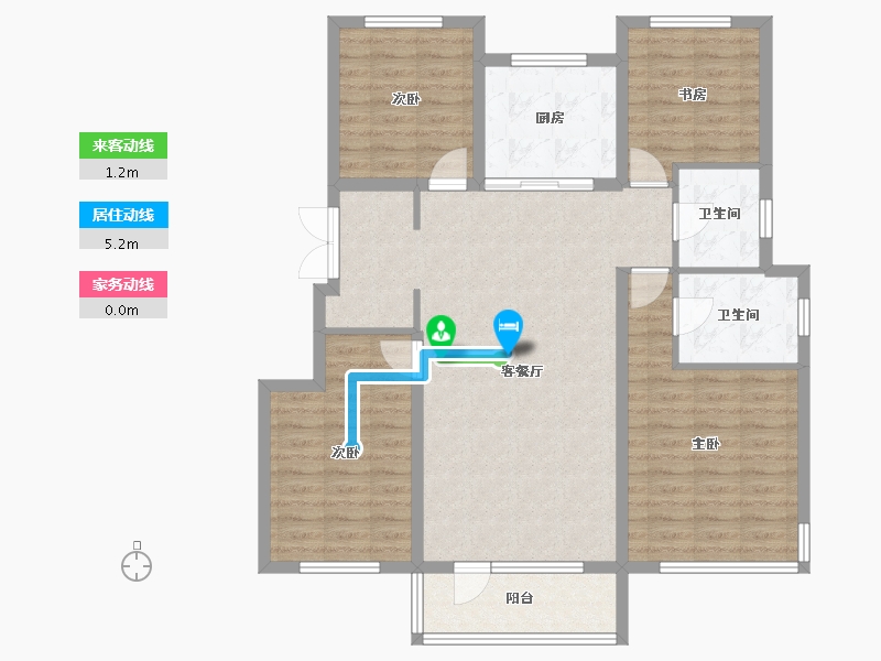 黑龙江省-哈尔滨市-华润置地萬象府-106.19-户型库-动静线