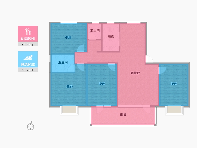 山东省-临沂市-天润·香墅湾1号-112.00-户型库-动静分区