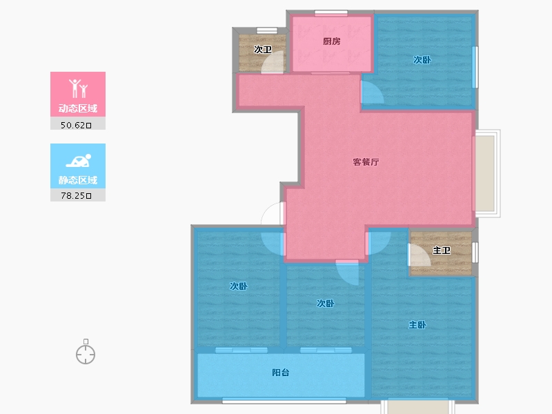 山东省-济宁市-睿湖印象-123.60-户型库-动静分区