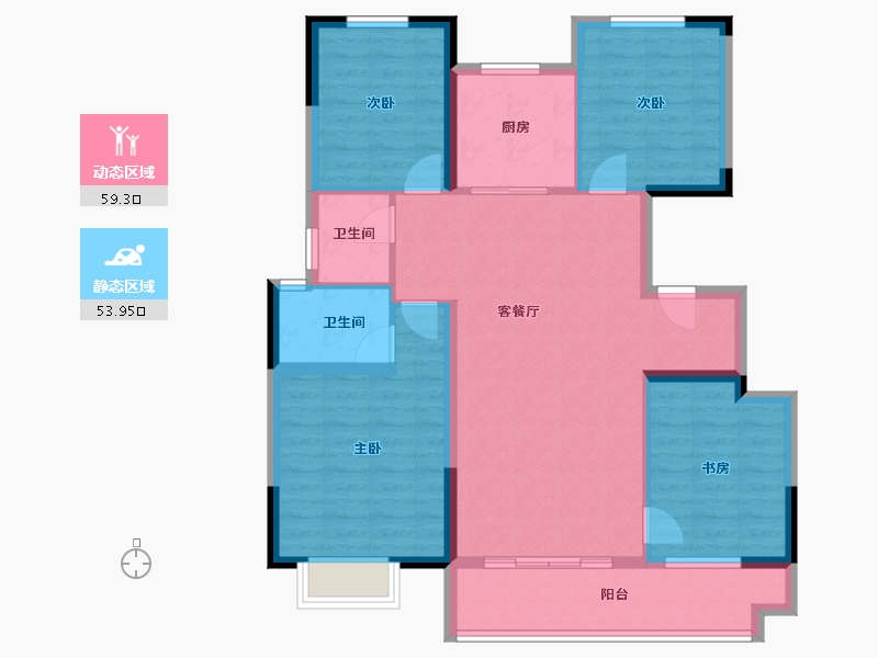 湖北省-黄石市-大冶·中梁首府-101.77-户型库-动静分区