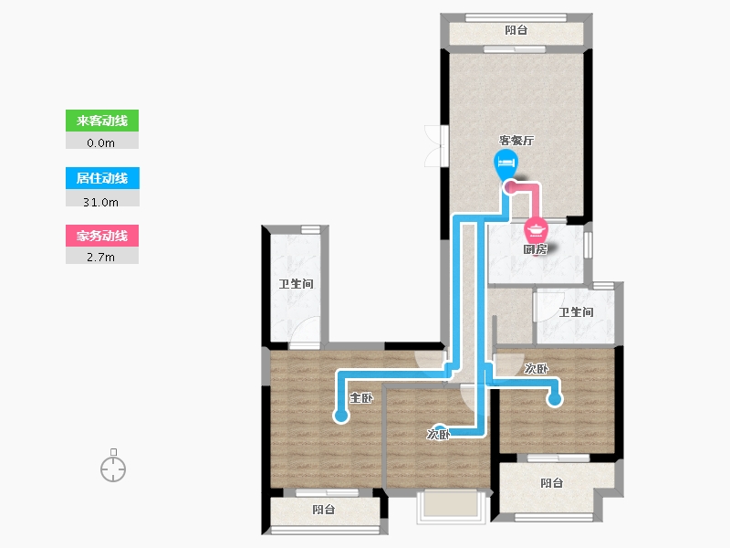 福建省-福州市-中铁城江督府-94.41-户型库-动静线