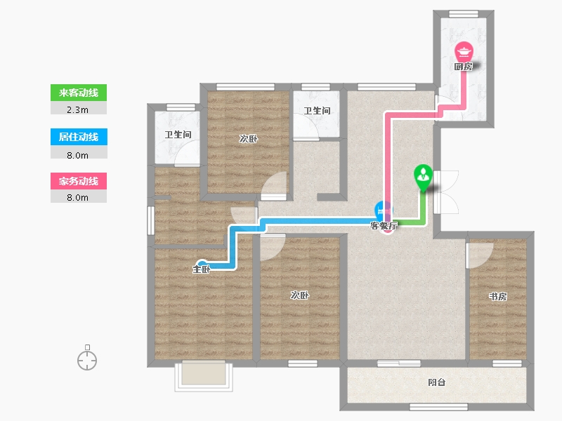 河北省-秦皇岛市-唐韵雲起墅-109.14-户型库-动静线