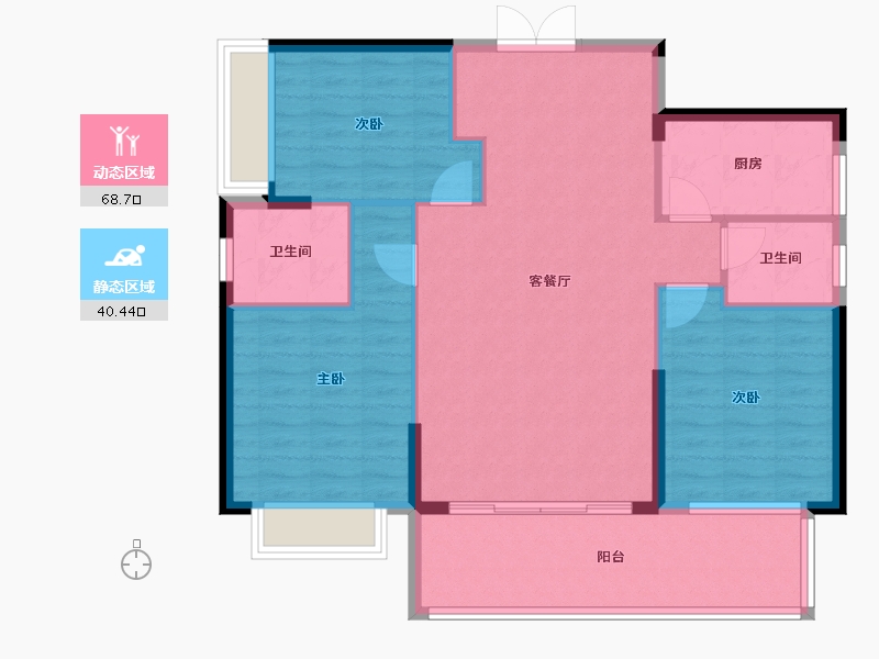 湖南省-邵阳市-龙熙府邸-99.46-户型库-动静分区