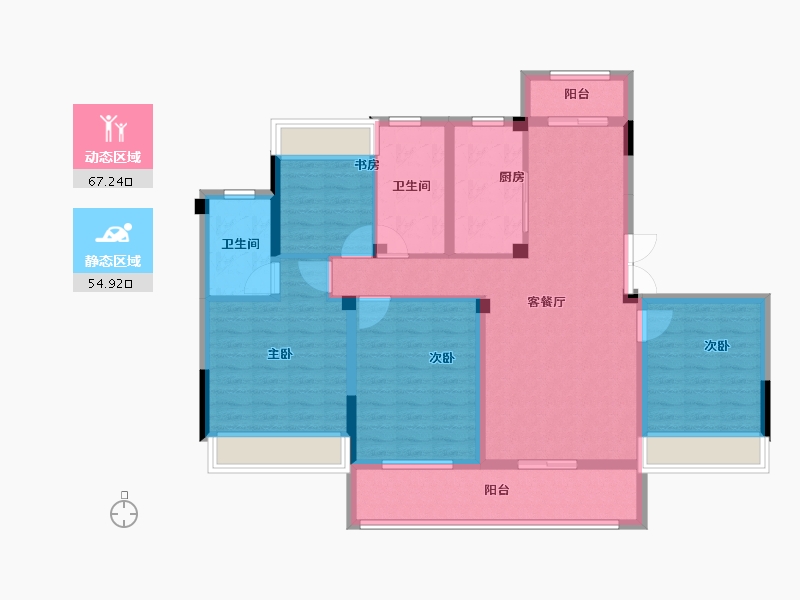 河南省-商丘市-绿锦·蘭园-108.80-户型库-动静分区