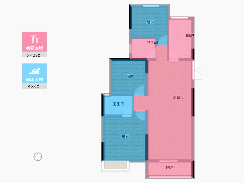 河南省-商丘市-恒坤·金御府-88.00-户型库-动静分区