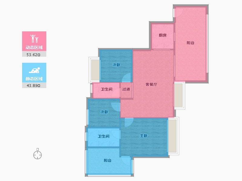 广东省-深圳市-深业东城上邸-60.56-户型库-动静分区