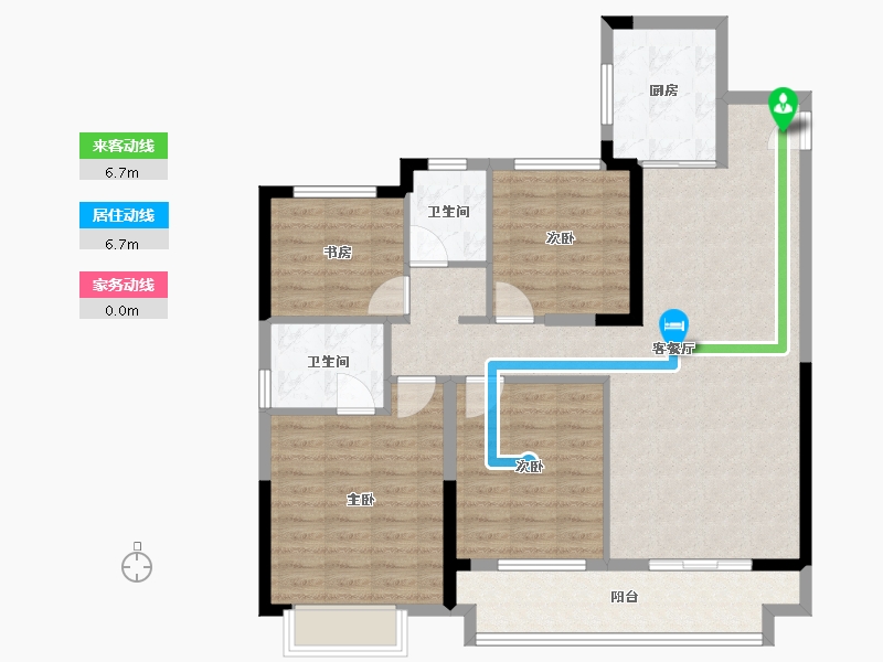 湖北省-黄石市-大冶·中梁首府-102.77-户型库-动静线