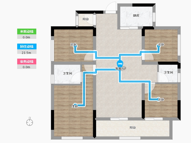 四川省-内江市-西城世家-95.88-户型库-动静线