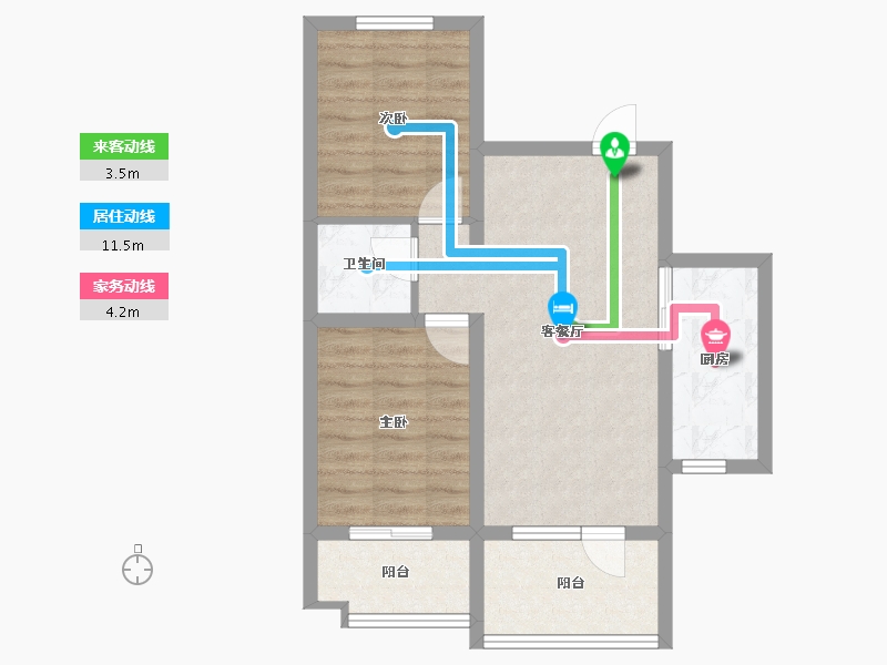 河北省-秦皇岛市-在水一方-60.81-户型库-动静线