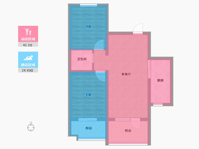 河北省-秦皇岛市-在水一方-60.81-户型库-动静分区