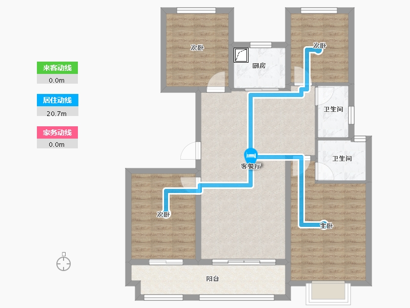 浙江省-宁波市-观海卫镇奥园誉山湖-102.00-户型库-动静线