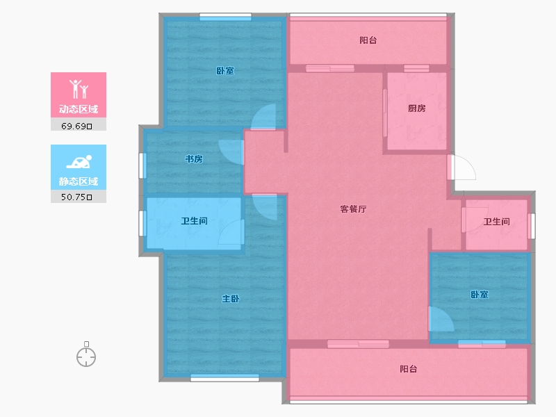 贵州省-黔西南布依族苗族自治州-景地·莱蒙悦府-109.39-户型库-动静分区