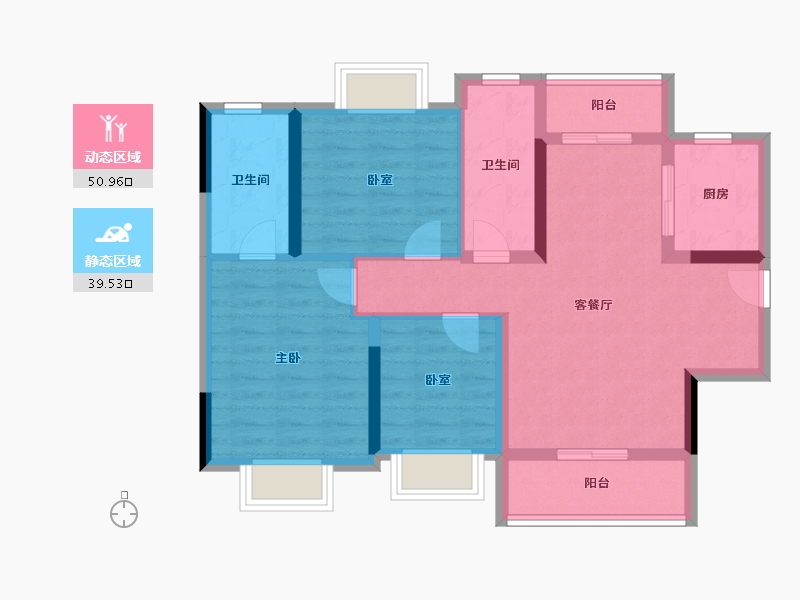 广东省-肇庆市-东澳御园-80.01-户型库-动静分区