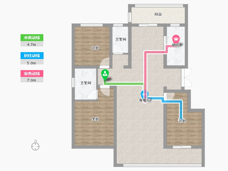 山东省-菏泽市-万城中国院子-103.34-户型库-动静线