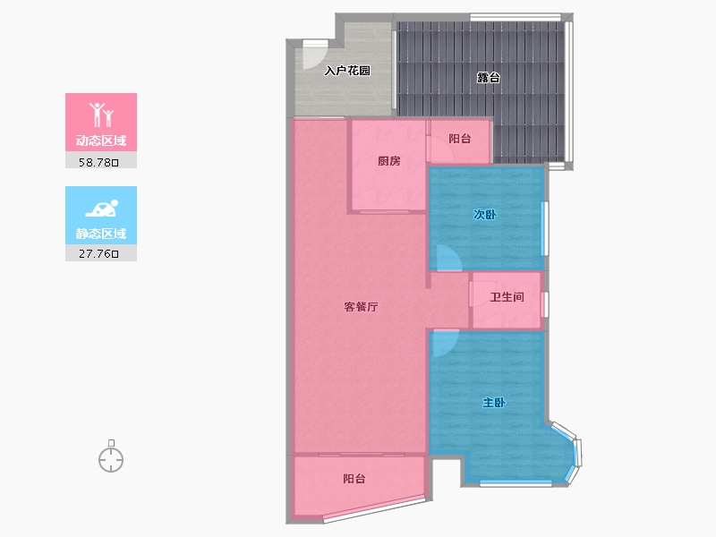 湖南省-长沙市-润和紫郡-92.80-户型库-动静分区