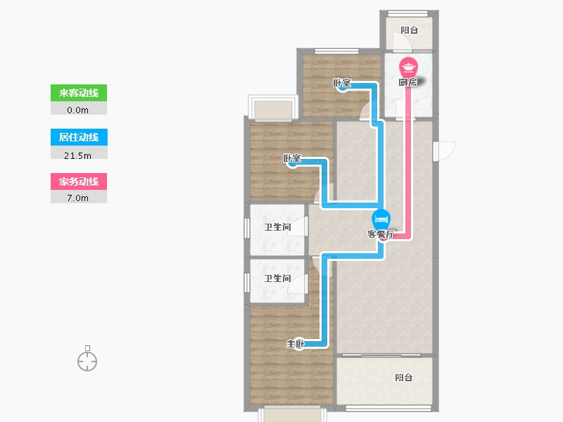 云南省-红河哈尼族彝族自治州-美景和府-95.47-户型库-动静线