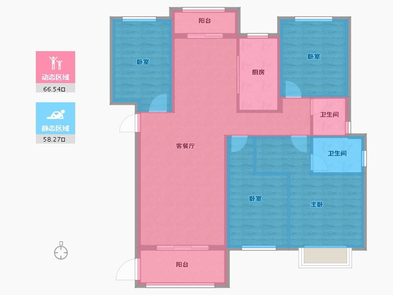 江西省-赣州市-崇义·壹號院-112.80-户型库-动静分区