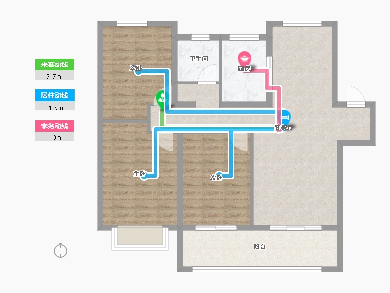 安徽省-阜阳市-奥山铂悦府-91.79-户型库-动静线