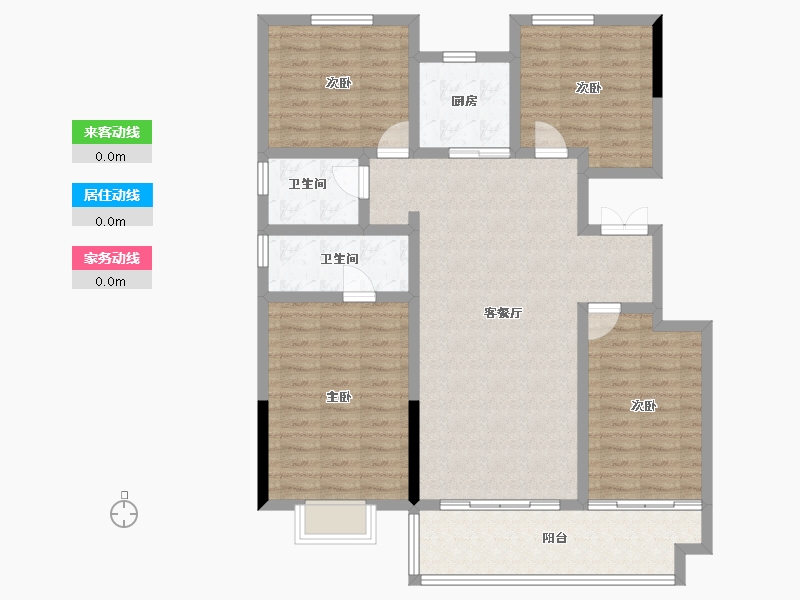 安徽省-宿州市-万成·桂花园-112.93-户型库-动静线