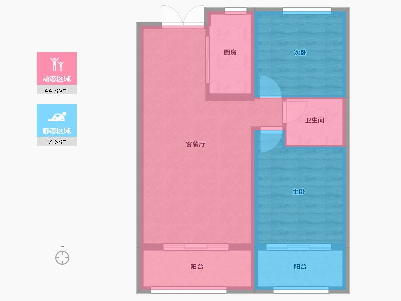 甘肃省-白银市-华府世家B区-74.00-户型库-动静分区