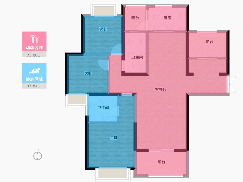 云南省-楚雄彝族自治州-彝海北岸-97.95-户型库-动静分区