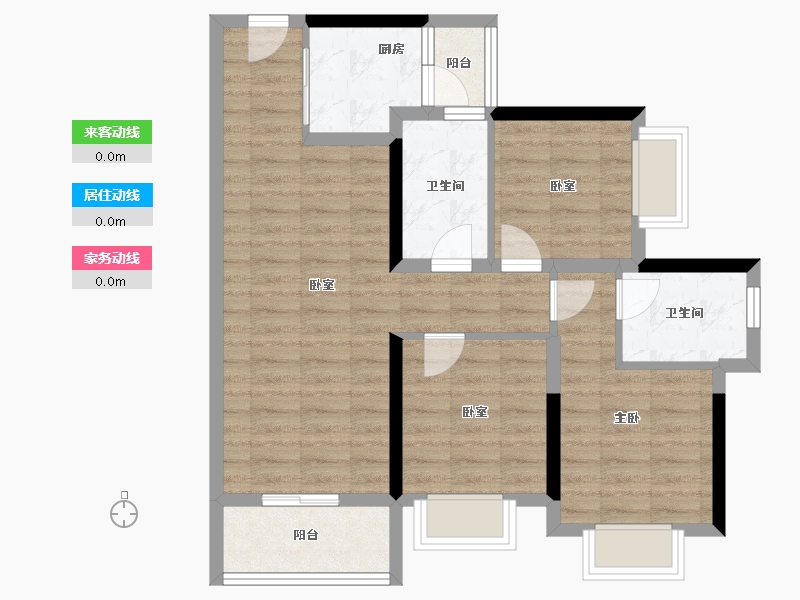 广东省-肇庆市-东澳御园-75.21-户型库-动静线