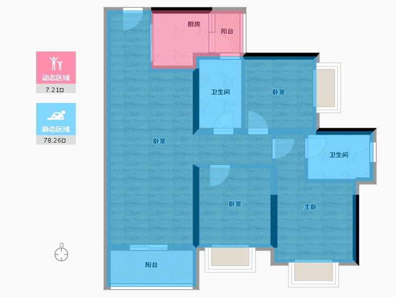 广东省-肇庆市-东澳御园-75.21-户型库-动静分区