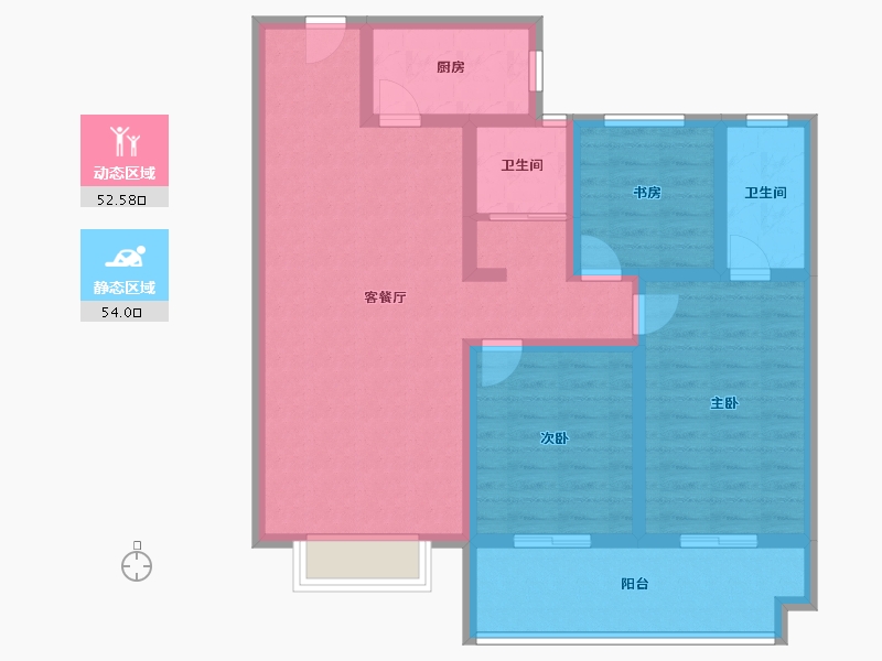 山东省-菏泽市-颐江南-94.40-户型库-动静分区