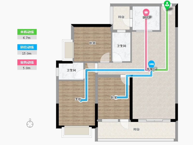 广西壮族自治区-贺州市-星都2期悦山府-106.91-户型库-动静线