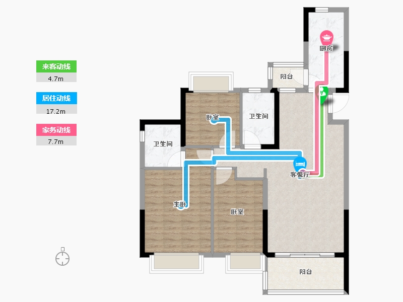 江西省-赣州市-联州恒大御景-97.67-户型库-动静线