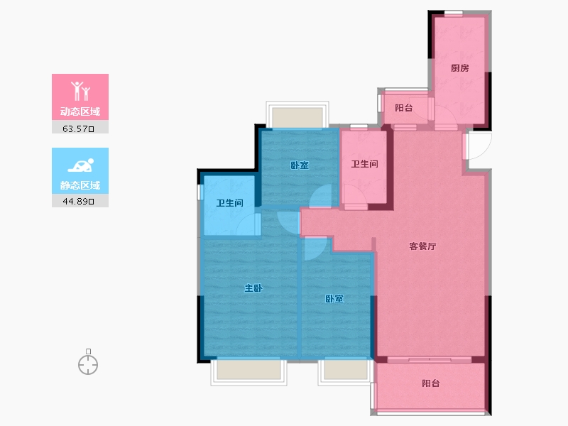 江西省-赣州市-联州恒大御景-97.67-户型库-动静分区