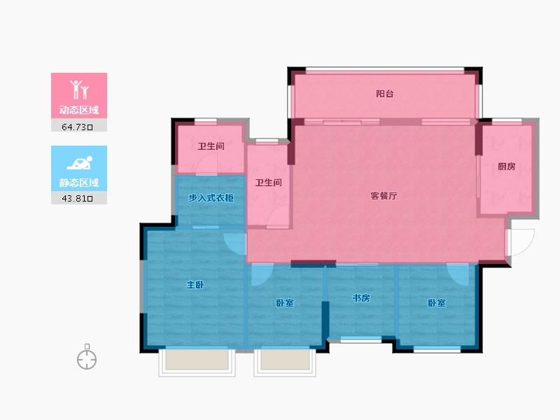 广西壮族自治区-贺州市-江湾幸福里-98.51-户型库-动静分区