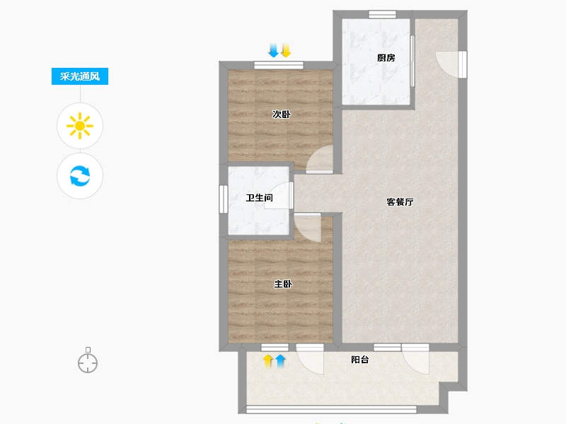 辽宁省-葫芦岛市-恒泰时间海-71.30-户型库-采光通风