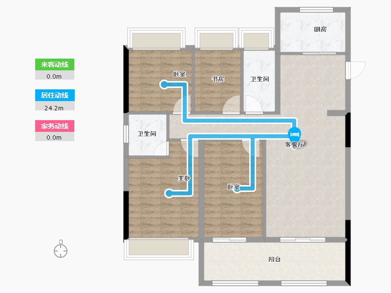 湖北省-咸宁市-咸宁·九樾-108.00-户型库-动静线