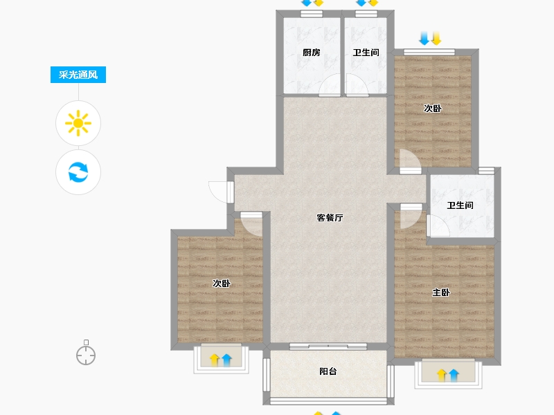 山东省-菏泽市-颐江南-102.13-户型库-采光通风