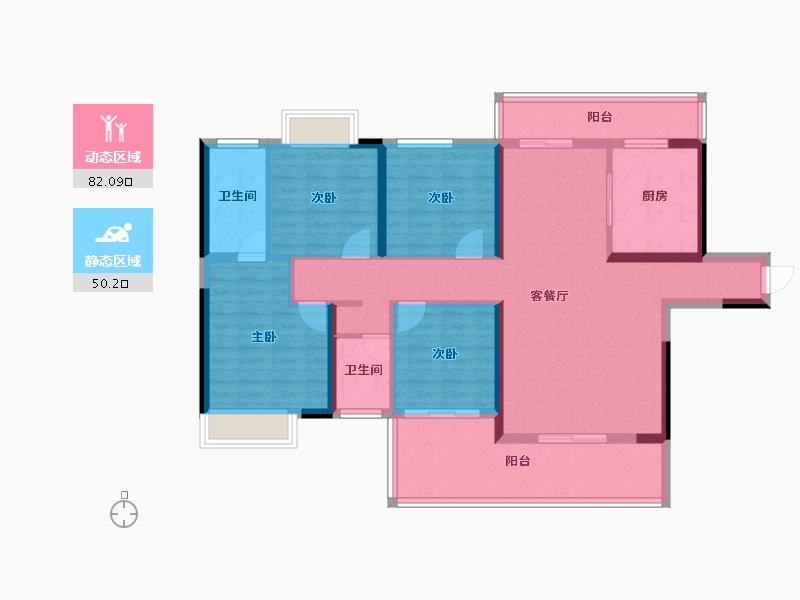 湖南省-郴州市-合—福东江首府-118.27-户型库-动静分区