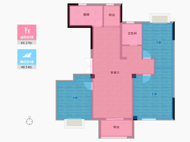 河南省-商丘市-顺鑫·满庭芳-103.50-户型库-动静分区