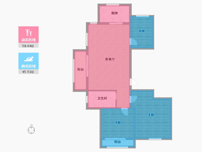 山东省-济宁市-绿城·诚园-93.56-户型库-动静分区